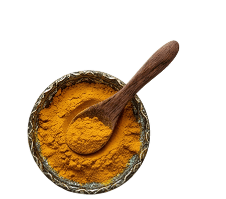 Turmeric with Wooden Spoon